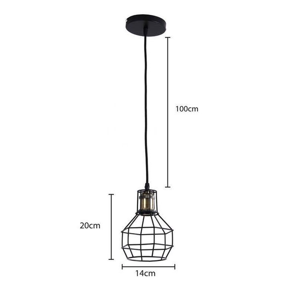 pendente aramado sextavado