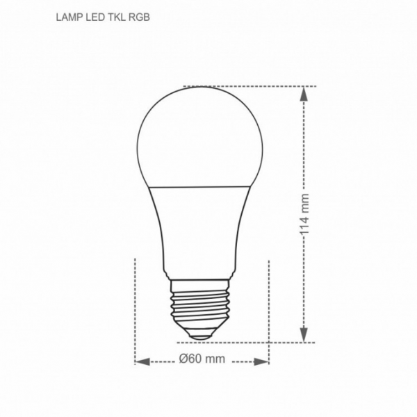 lampada led taschibra tkl rgb ir 9w med