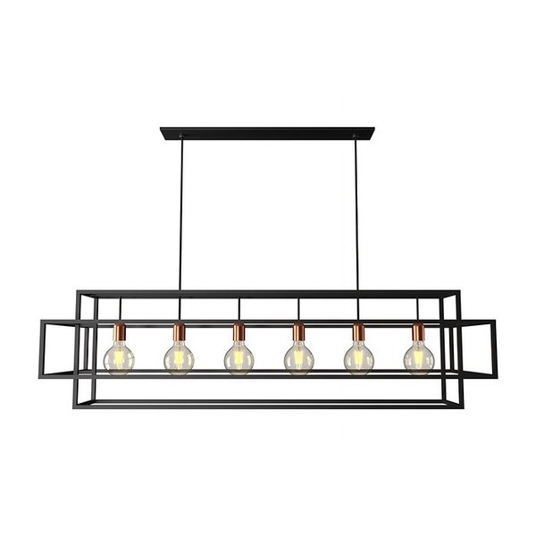 pendente gabbia preto cobre