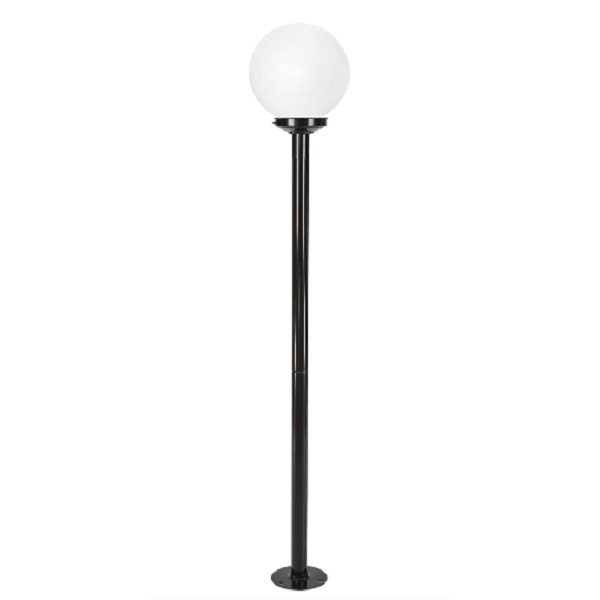 poste colonial preto com globo