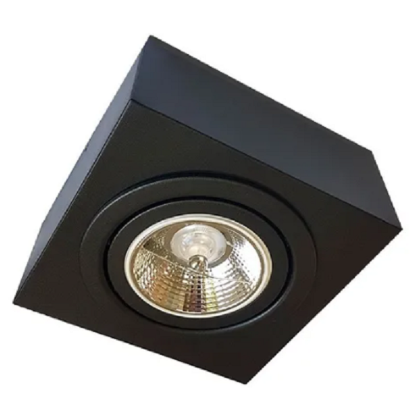 plafon sobrepor ar111 preto