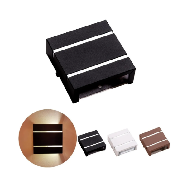 arandela qua 11x11 2 frisos coloridas