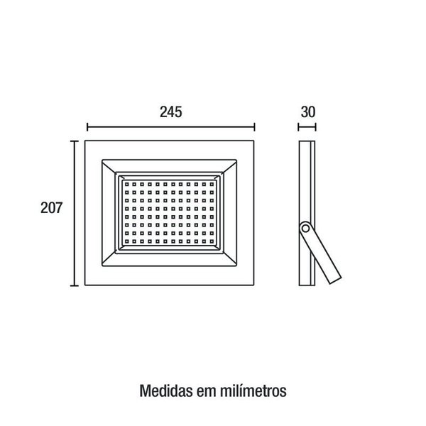 refletor play 150w medidas