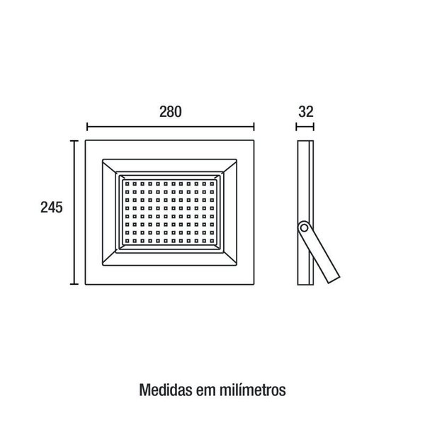 refletor play 200w medidas