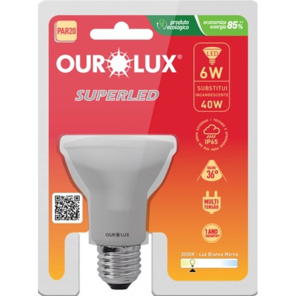 par20 6w 3000k ourolux