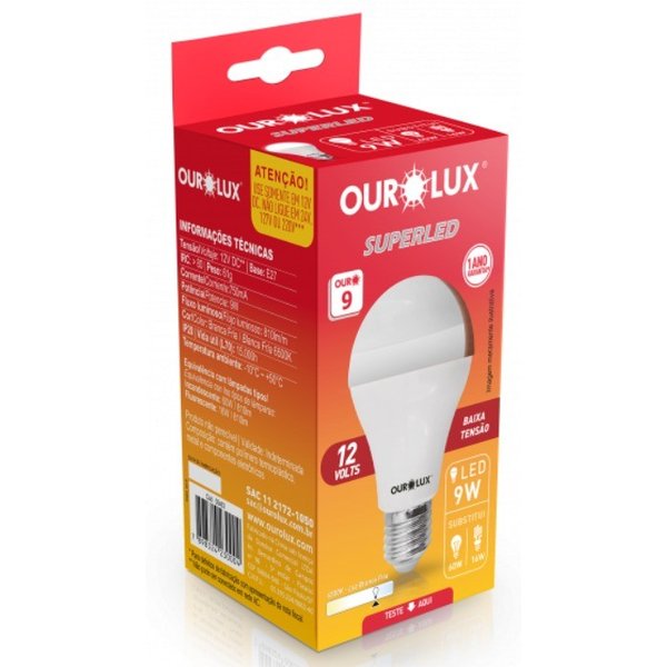 lampada a60 9w 12v ourolux