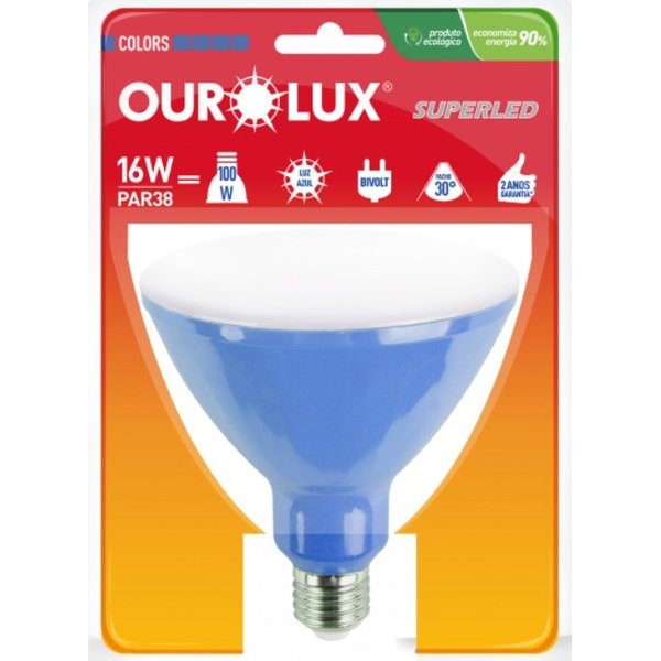 lampada par30 azul ourolux