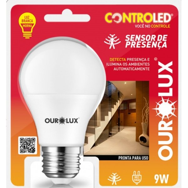 lampada controled sensor de presenca ourolux