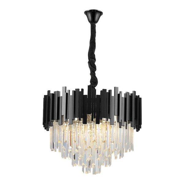 lustre pendente midas preto 55cm capa