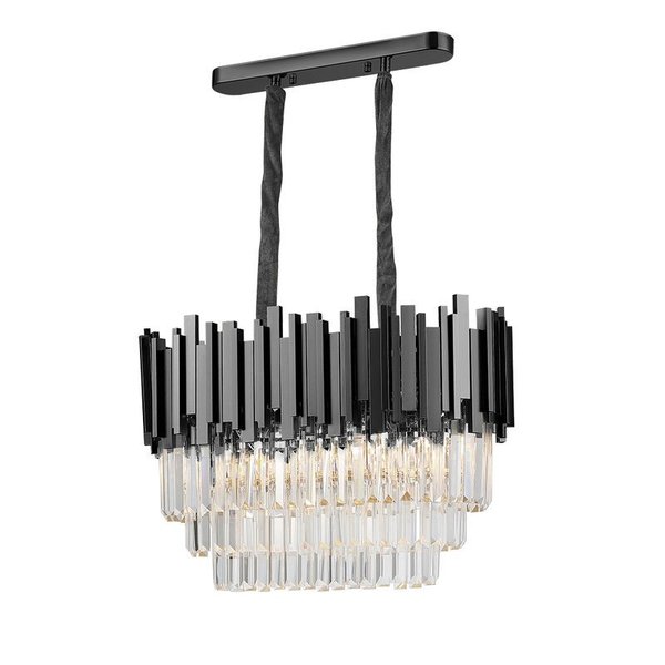 lustre pendente midas retangular preto