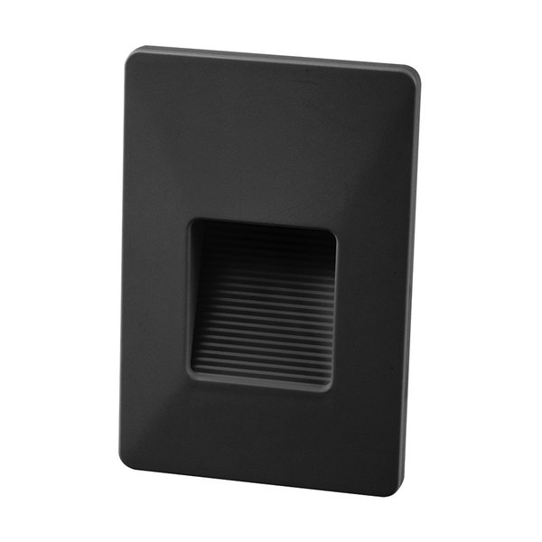 balizador led light embutir quadrado 2w 3000k preto 1387