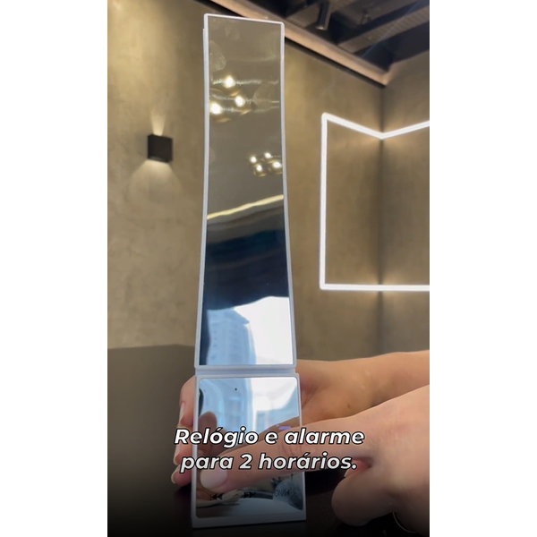 luminaria de mesa marah 3w alarme