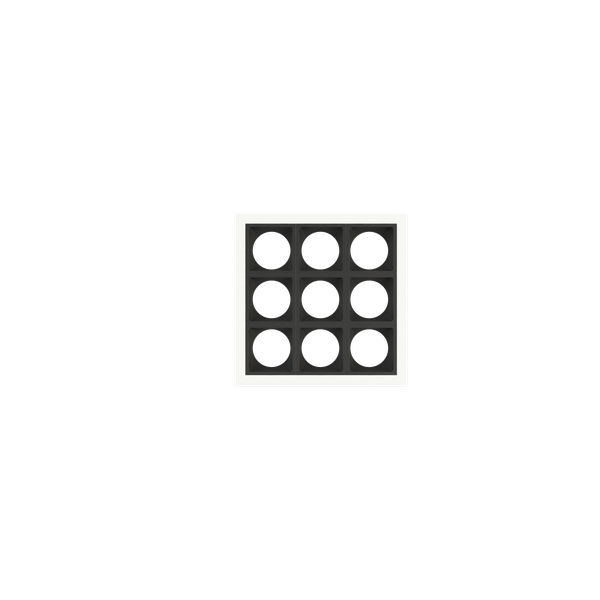 1061530 embutido linea 3x3 focos branco c pretoc