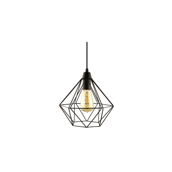 pendente aramado diamante reue preto