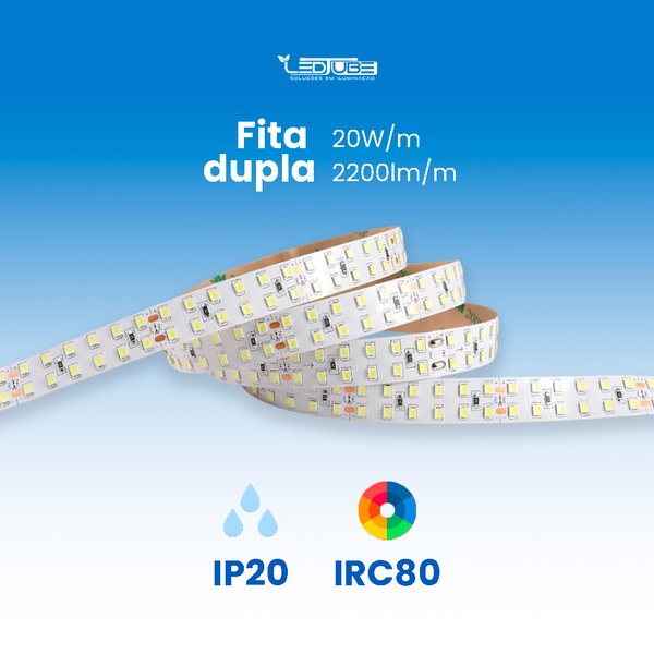 fita dupla 240 leds 20w ip20