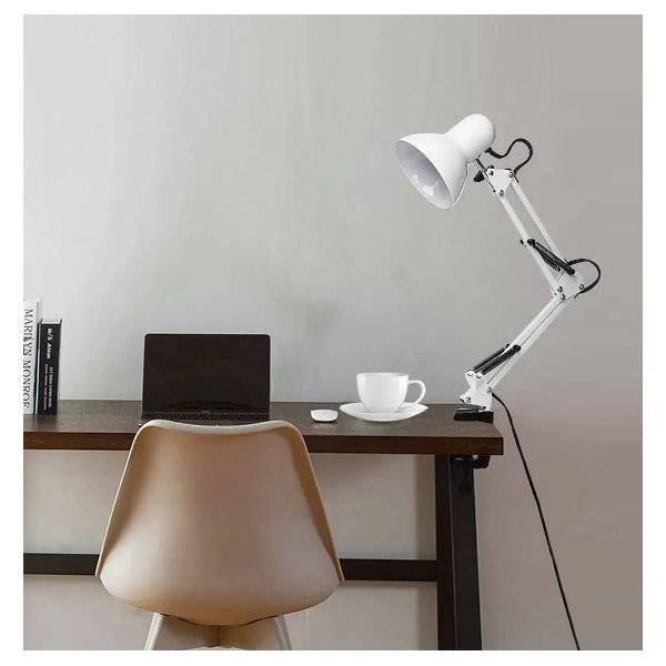 luminaria de mesa articulada 1xe27 gmh branco 2